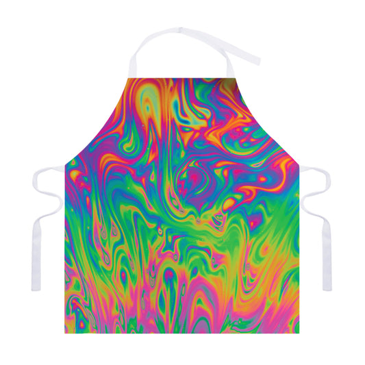 Psychedelic Surface Print Adjustable Apron