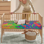 Psychedelic Surface Print Baby Crib Sheet