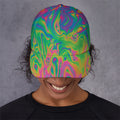 Psychedelic Surface Print Baseball Cap