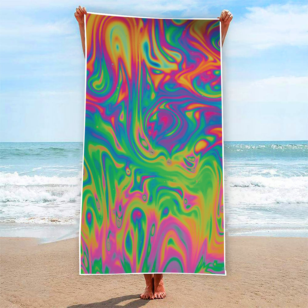 Psychedelic Surface Print Beach Towel