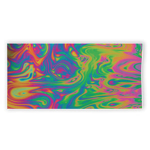 Psychedelic Surface Print Beach Towel