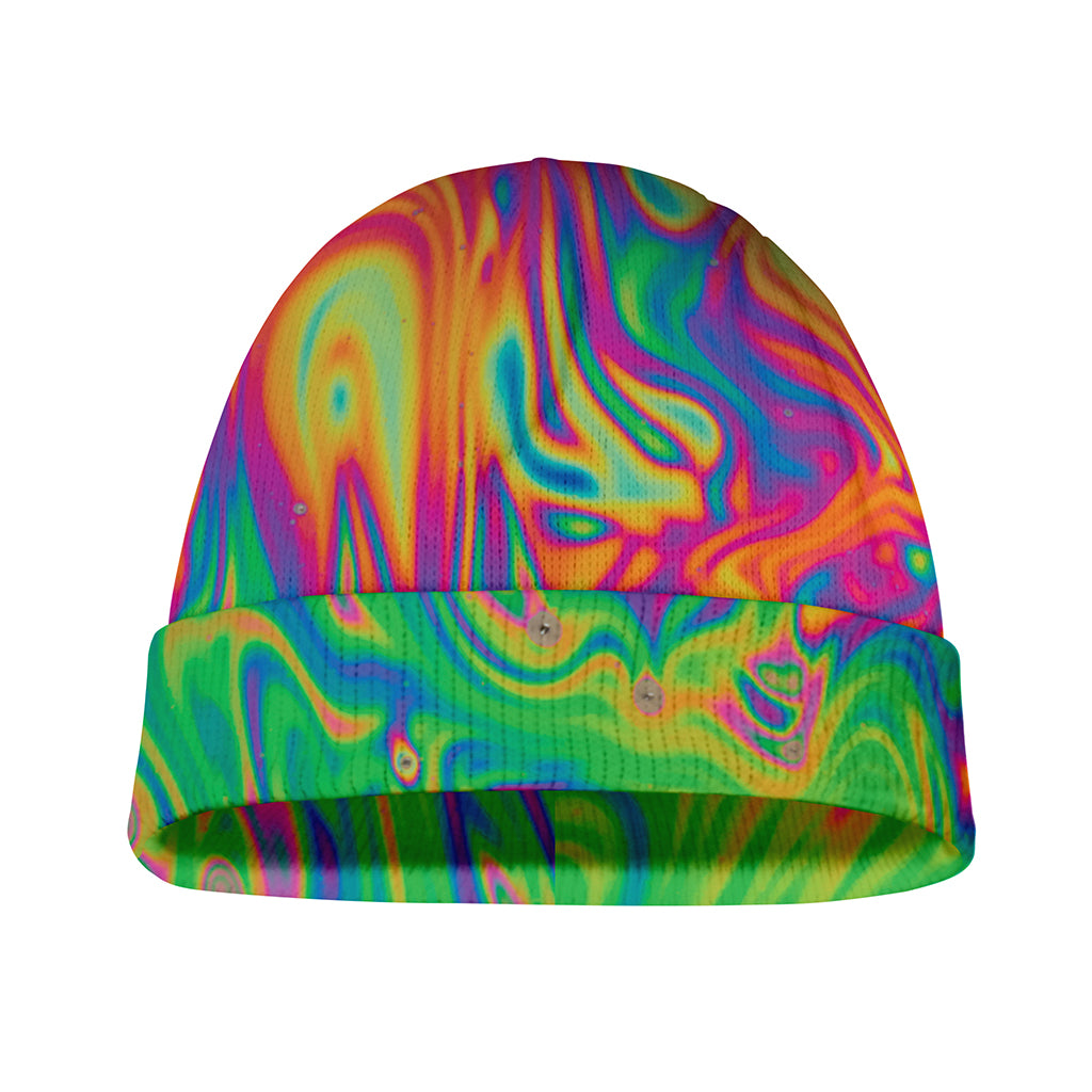 Psychedelic Surface Print Beanie