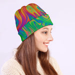 Psychedelic Surface Print Beanie