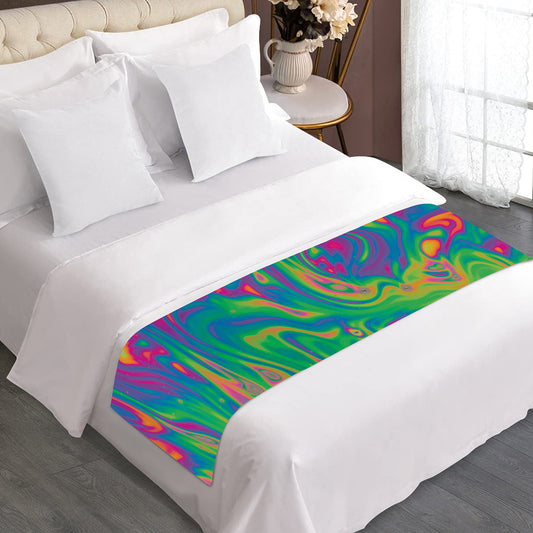 Psychedelic Surface Print Bed Runner