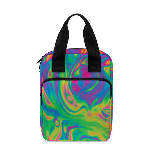 Psychedelic Surface Print Bible Tote Bag