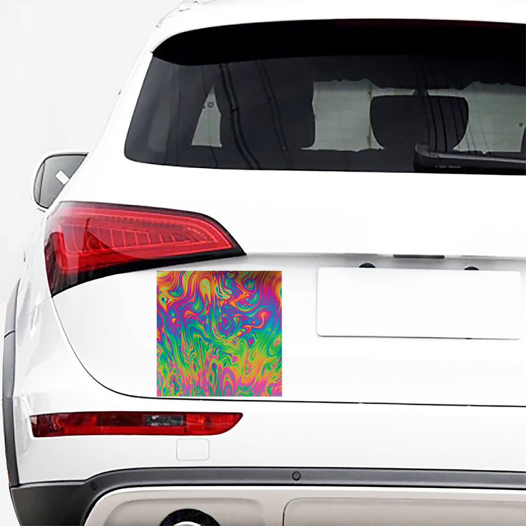 Psychedelic Surface Print Car Sticker