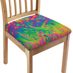Psychedelic Surface Print Chair Cushion Cover