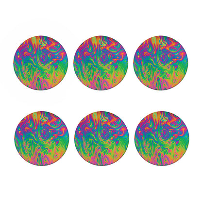 Psychedelic Surface Print Coaster Set