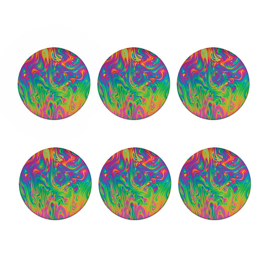 Psychedelic Surface Print Coaster Set