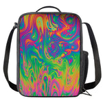Psychedelic Surface Print Crossbody Lunch Bag
