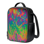 Psychedelic Surface Print Crossbody Lunch Bag