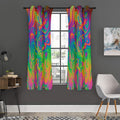 Psychedelic Surface Print Grommet Curtain Panels