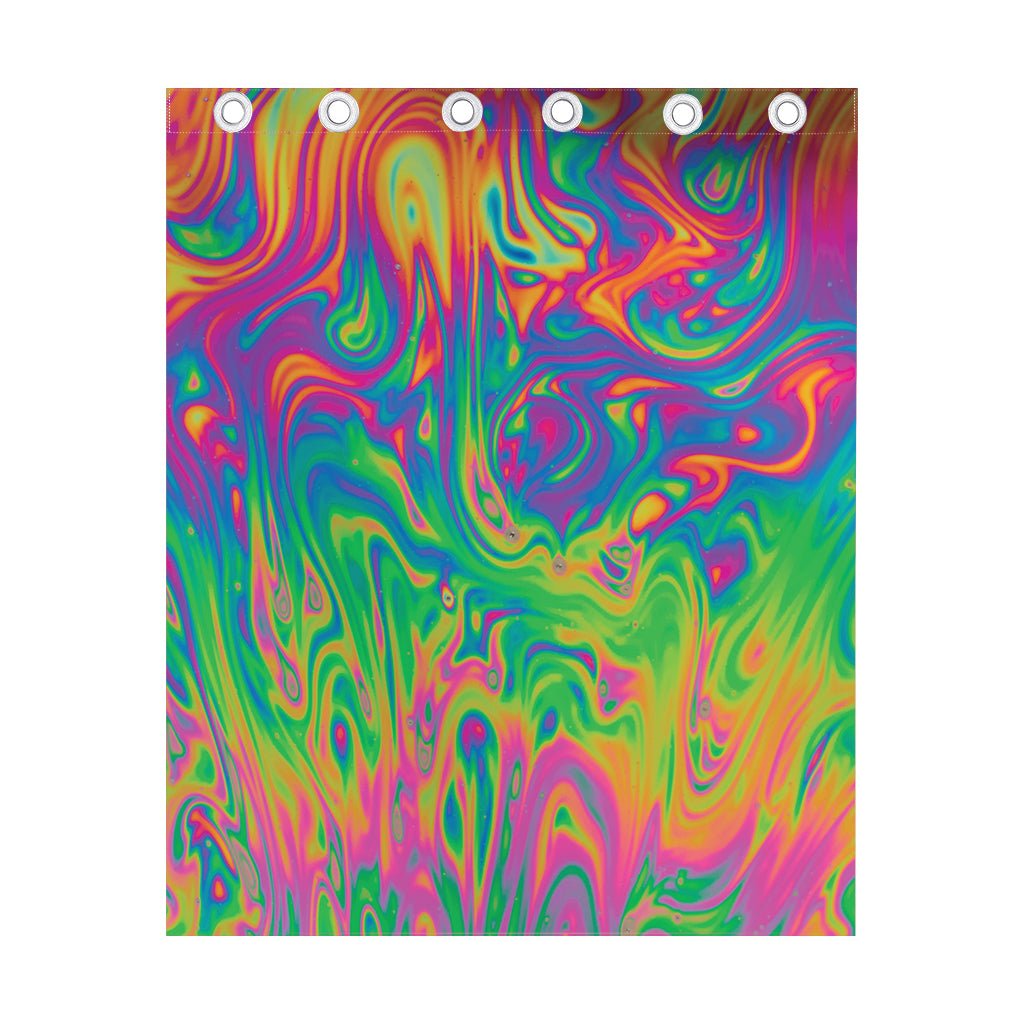 Psychedelic Surface Print Curtain