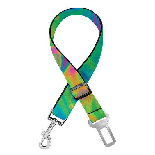 Psychedelic Surface Print Dog Seat Belt