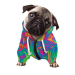 Psychedelic Surface Print Dog Zip Up Hoodie