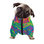 Psychedelic Surface Print Dog Zip Up Jacket