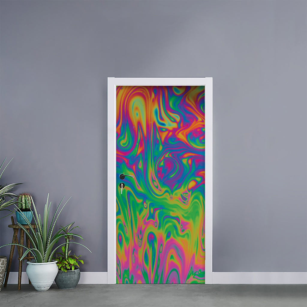 Psychedelic Surface Print Door Sticker