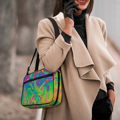 Psychedelic Surface Print Double Strap Bible Bag