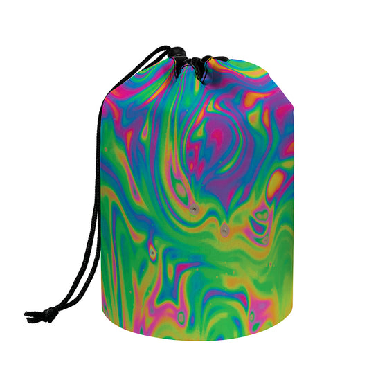 Psychedelic Surface Print Drawstring Makeup Bag