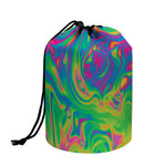 Psychedelic Surface Print Drawstring Makeup Bag