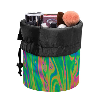 Psychedelic Surface Print Drawstring Makeup Bag