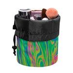 Psychedelic Surface Print Drawstring Makeup Bag