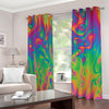 Psychedelic Surface Print Extra Wide Grommet Curtains