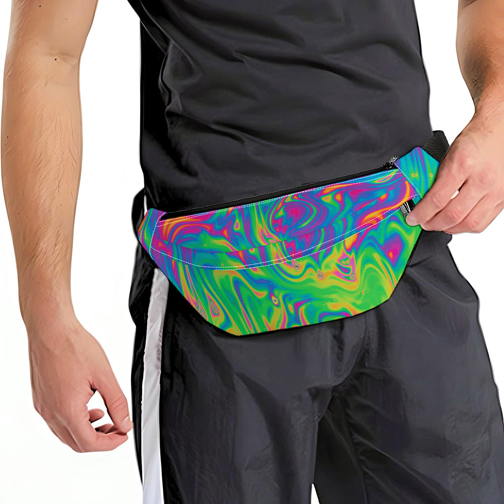 Psychedelic Surface Print Fanny Pack