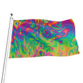 Psychedelic Surface Print Flag