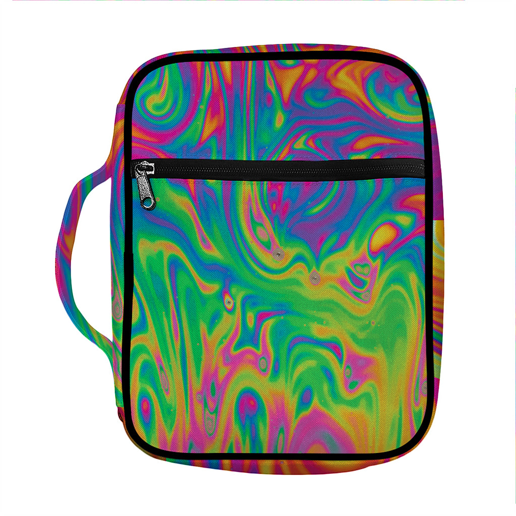 Psychedelic Surface Print Front Pocket Bible Bag