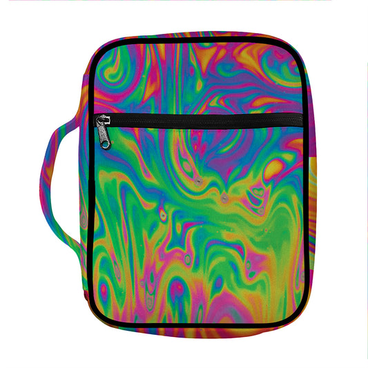 Psychedelic Surface Print Front Pocket Bible Bag