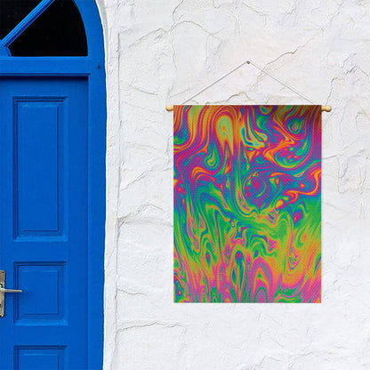Psychedelic Surface Print Garden Flag