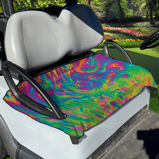 Psychedelic Surface Print Golf Cart Seat Cover