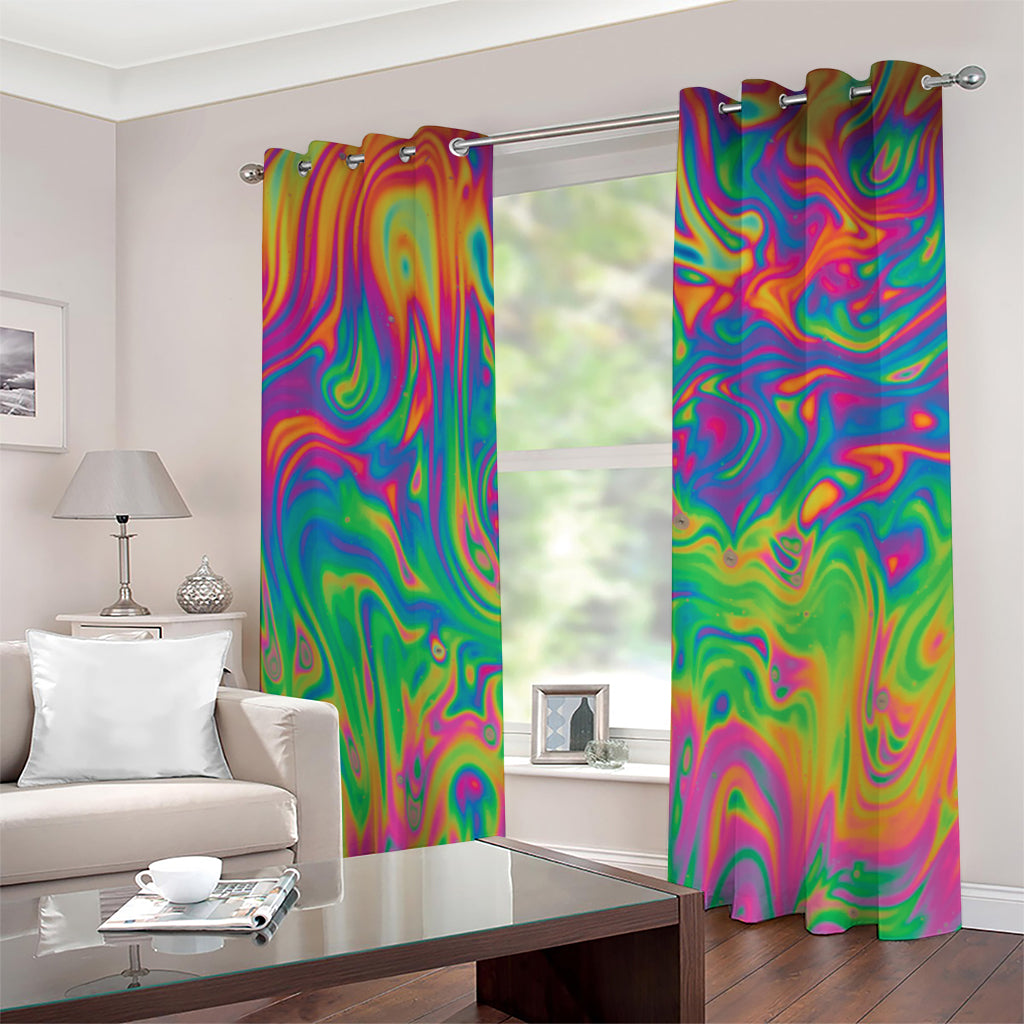 Psychedelic Surface Print Grommet Curtains