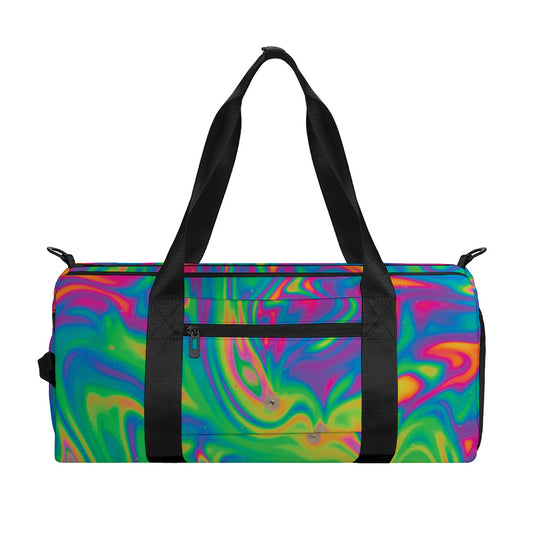 Psychedelic Surface Print Gym Bag