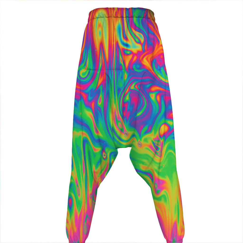 Psychedelic Surface Print Hammer Pants