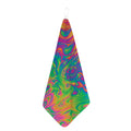Psychedelic Surface Print Hand Towel