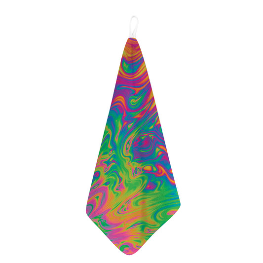 Psychedelic Surface Print Hand Towel