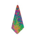 Psychedelic Surface Print Hand Towel