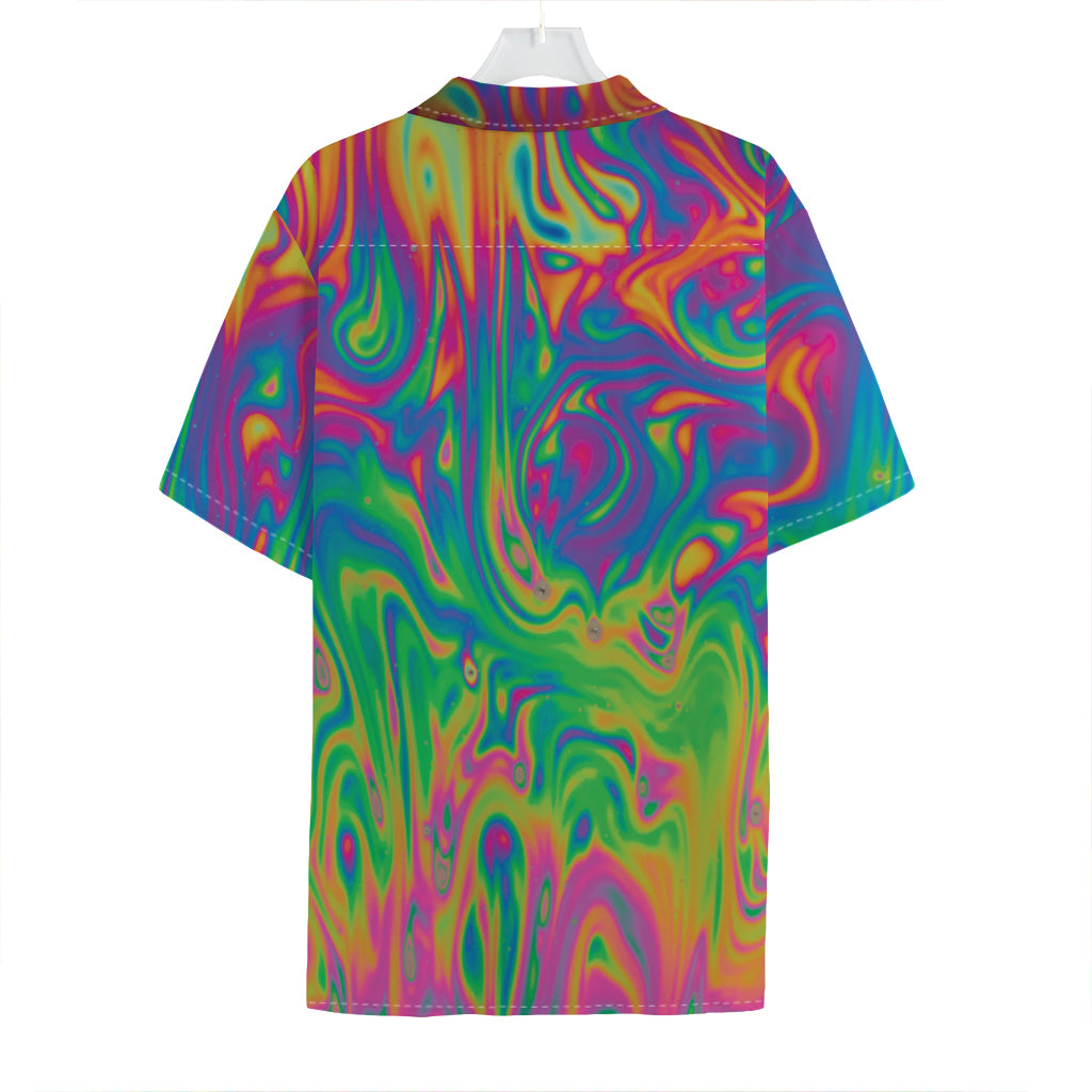 Psychedelic Surface Print Hawaiian Shirt