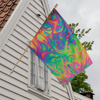Psychedelic Surface Print House Flag