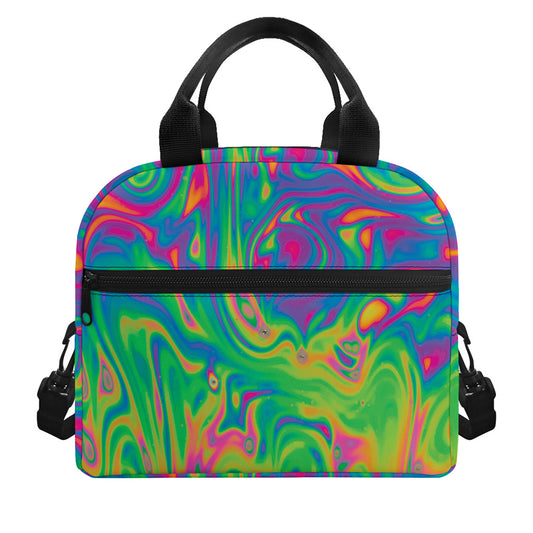 Psychedelic Surface Print Insulated Lunch Bag