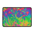 Psychedelic Surface Print Kitchen Mat