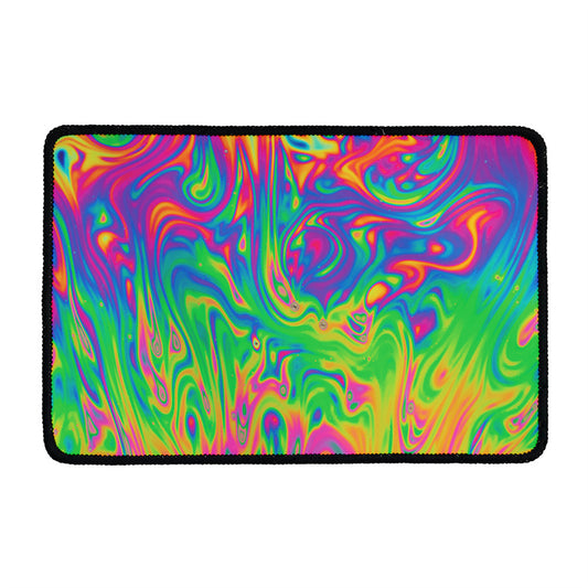 Psychedelic Surface Print Kitchen Mat