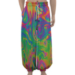 Psychedelic Surface Print Lantern Pants