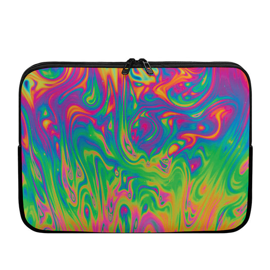 Psychedelic Surface Print Laptop Sleeve
