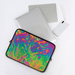 Psychedelic Surface Print Laptop Sleeve
