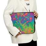 Psychedelic Surface Print Laptop Sleeve