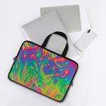 Psychedelic Surface Print Laptop Sleeve With Handle
