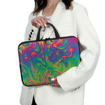 Psychedelic Surface Print Laptop Sleeve With Handle